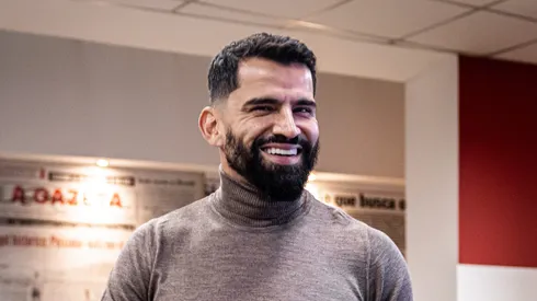 Rincón durante partida do Peixe no Morumbis