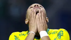 Vitor Roque, atacante do Palmeiras em partida pelo campeonato brasileiro (Foto: Ricardo Moreira/Getty Images)