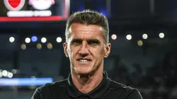 Mancini durante o pré-jogo de Fla x Braga