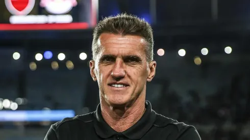 Mancini durante o pré-jogo de Fla x Braga