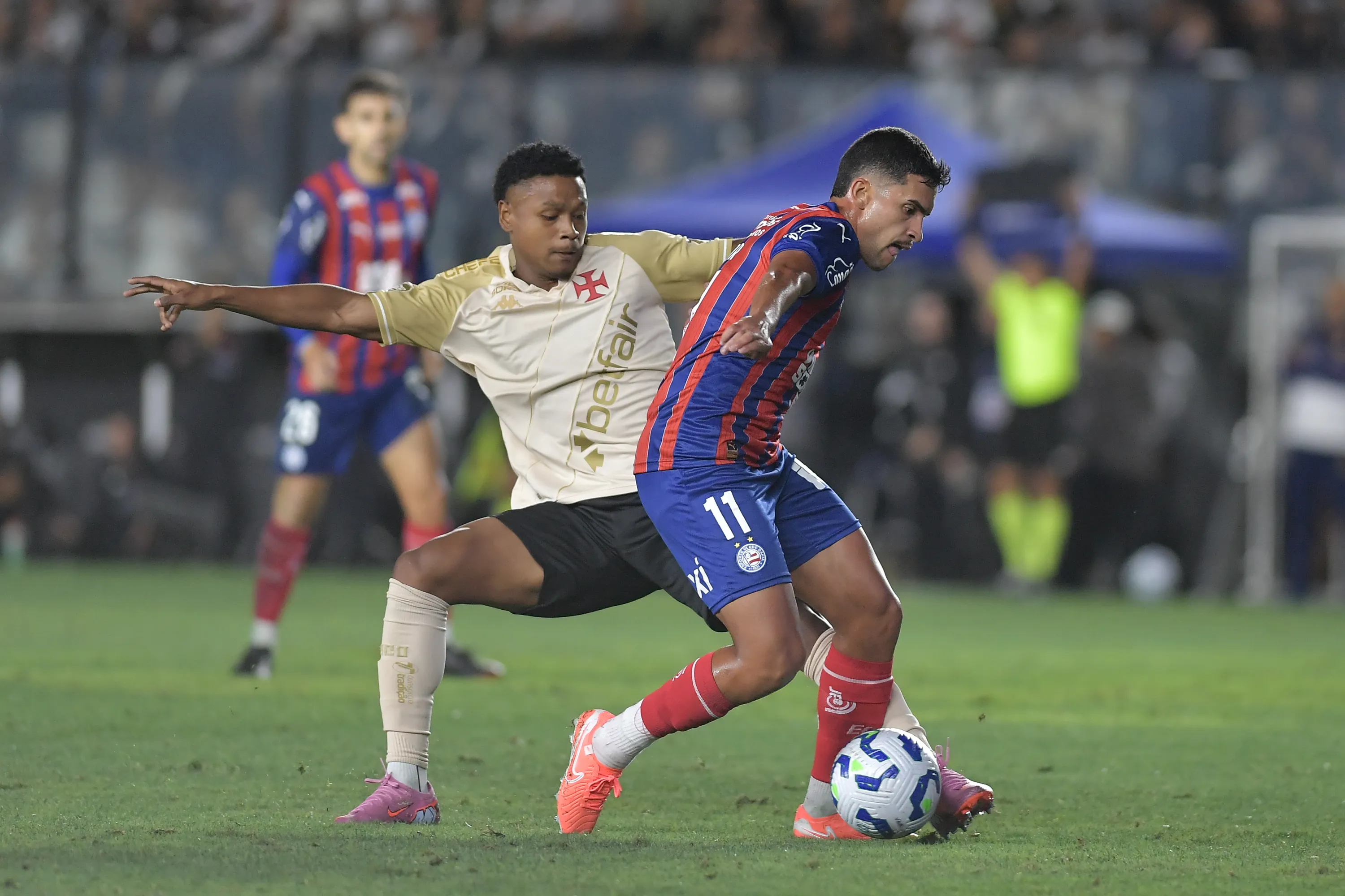 No 1º turno, em São Januário, o Vasco venceu o Bahia por 3 a 1. Foto: Thiago Ribeiro/AGIF