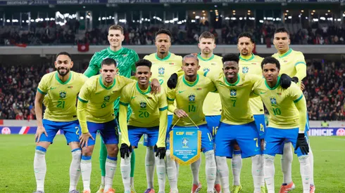 Seleção titular no amistoso contra a Tunísia