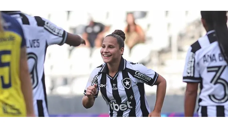 Duda Basílio comemora gol. Foto: Arthur Barreto/Botafogo