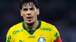 SP - SAO PAULO - 22/11/2025 - BRASILEIRO A 2025, PALMEIRAS X FLUMINENSE - Gustavo Gomez jogador do Palmeiras durante partida contra o Fluminense no estadio Arena Allianz Parque pelo campeonato Brasileiro A 2025. Foto: Marcello Zambrana/AGIF