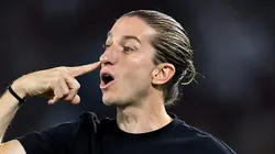 Filipe Luís, técnico do Flamengo em partida pelo campeonato brasileiro (Foto: Buda Mendes/Getty Images)
