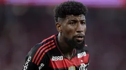 Emerson Royal jogador do Flamengo durante partida contra o Palmeiras no estadio Maracana pelo campeonato Brasileiro A 2025. Foto: Thiago Ribeiro/AGIF