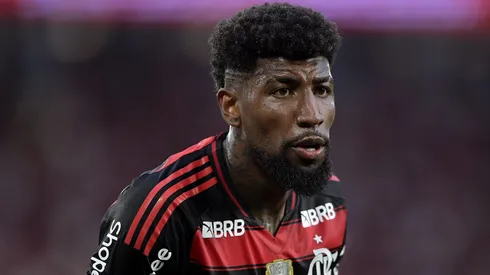 Emerson Royal jogador do Flamengo durante partida contra o Palmeiras no estadio Maracana pelo campeonato Brasileiro A 2025. Foto: Thiago Ribeiro/AGIF