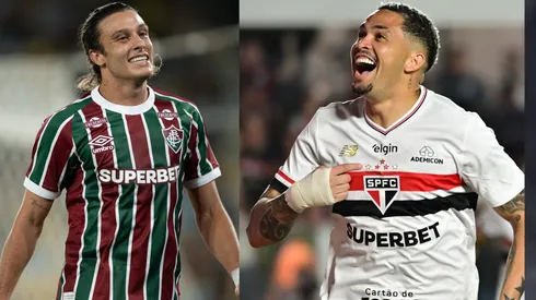 Canobbio e Luciano vão se enfrentar em Fluminense x São Paulo - Fotos: Jorge Rodrigues/AGIF e Jota Erre/AGIF