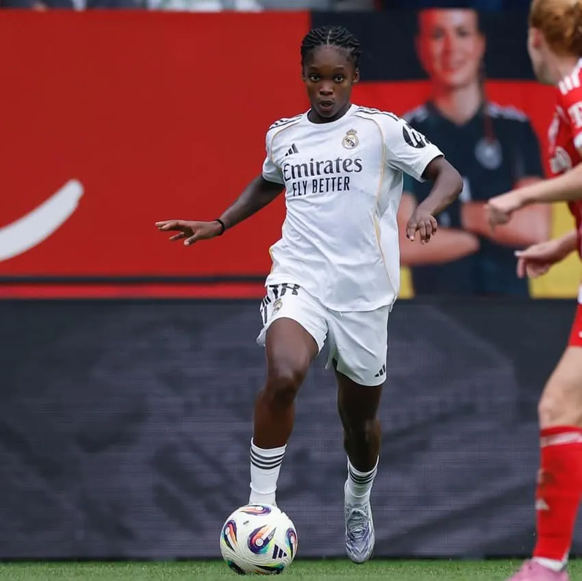 Linda Caicedo com a camisa do Real Madrid. Foto: Reprodução/Instagram