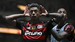 Bruno Henrique comemora gol contra o Galo. Photo by Pedro Vilela/Getty Images
