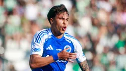 RS - CAXIAS DO SUL - 20/11/2025 - BRASILEIRO A 2025, JUVENTUDE X CRUZEIRO - Kaio Jorge jogador do Cruzeiro comemora seu gol durante partida contra o Juventude no estadio Alfredo Jaconi pelo campeonato Brasileiro A 2025. Foto: Luiz Erbes/AGIF