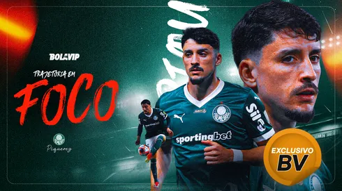 Trajetória sobre Joaquín Piquerez, do Palmeiras - Foto: Ettore Chiereguini/AGIF