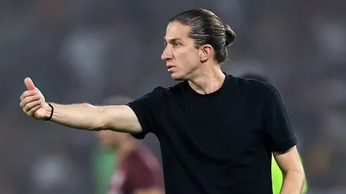 Filipe Luís, técnico do Flamengo em partida pelo campeonato brasileiro (Foto: Buda Mendes/Getty Images)