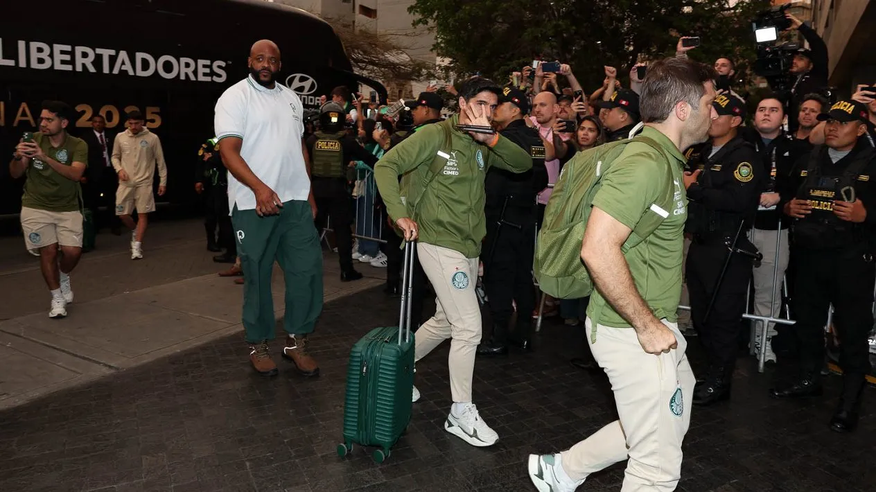 Palmeiras chega em Lima. Foto: Cesar Greco/Palmeiras