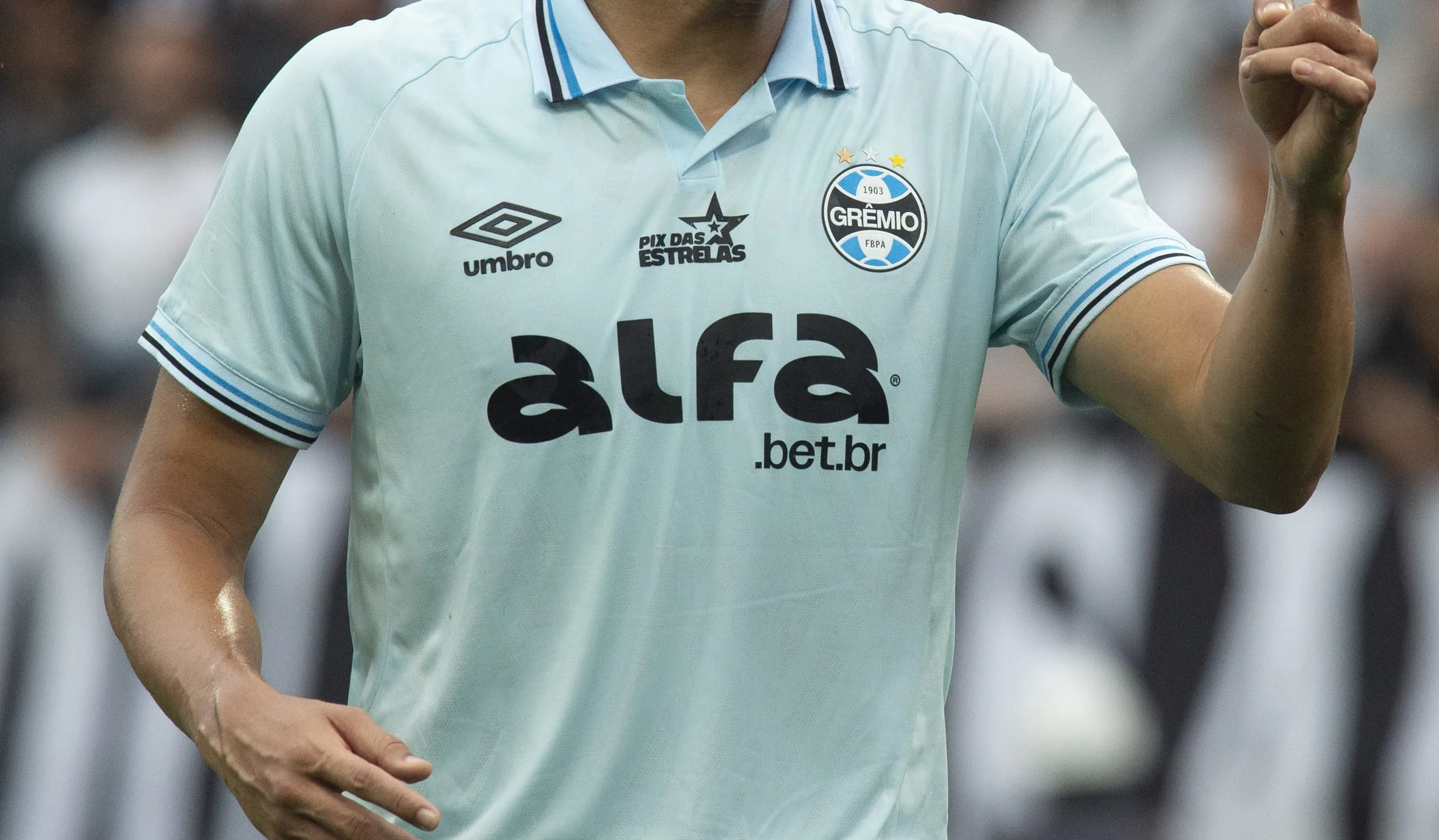 Alfa Bet na camisa do Grêmio. Foto: Anderson Romao/AGIF