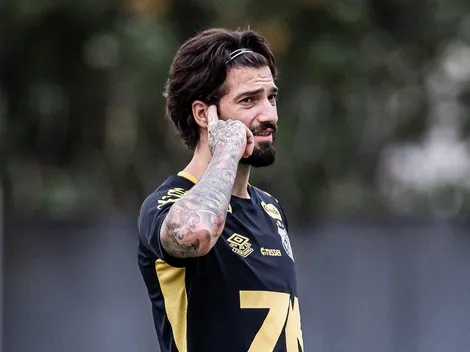 Lautaro Díaz treina solitário e lesão preocupa o Santos