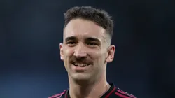 Leo Ortiz jogador do Flamengo durante partida contra o Gremio no estadio Maracana
