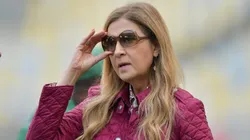 Leila Pereira, Presidente do Palmeiras, durante partida contra o Flamengo no estadio Maracana pelo campeonato Brasileiro A 2024. Foto: Thiago Ribeiro/AGIF