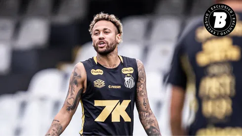 Neymar durante treinamento no CT Rei Pelé