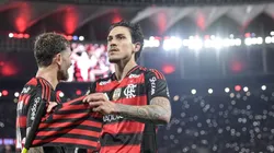 RJ - RIO DE JANEIRO - 25/08/2025 - BRASILEIRO A 2025, FLAMENGO X VITORIA - Pedro jogador do Flamengo comemora seu gol durante partida contra o Vitoria no estadio Maracana pelo campeonato Brasileiro A 2025. Foto: Thiago Ribeiro/AGIF