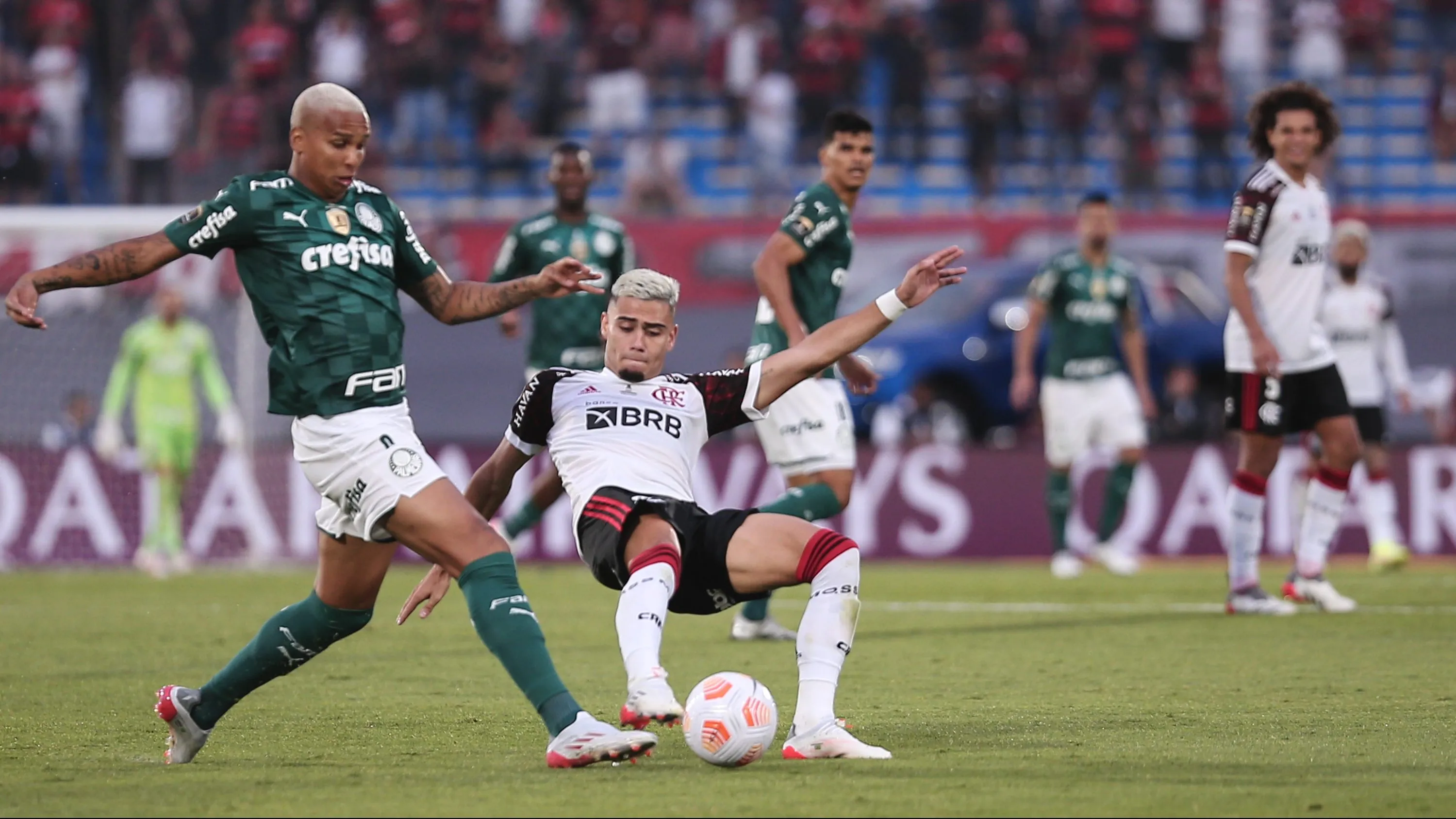 Flamengo x Palmeiras na final da Libertadores de 2021. Foto: Ettore Chiereguini/AGIF