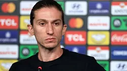 Filipe Luís se manifestou sobre a final da Libertadores em entrevista coletiva. Foto: Buda Mendes