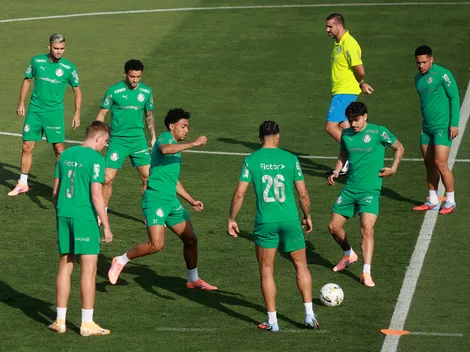 Elenco do Palmeiras faz último treino antes de enfrentar o Flamengo