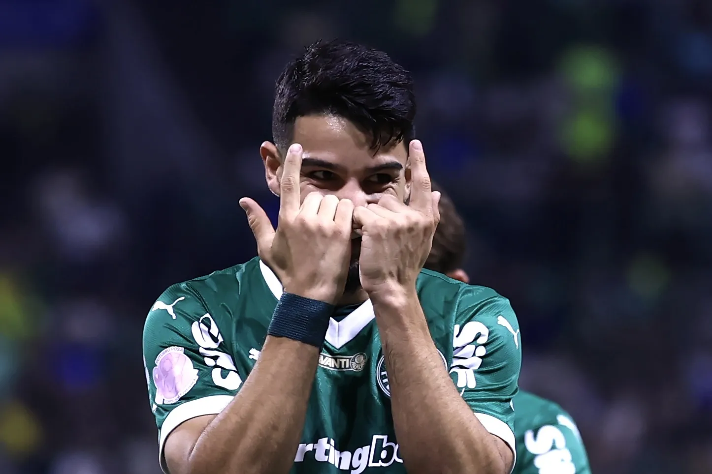 Flaco López comemora um de seus gols pelo Palmeiras. Foto: Marcello Zambrana/AGIF