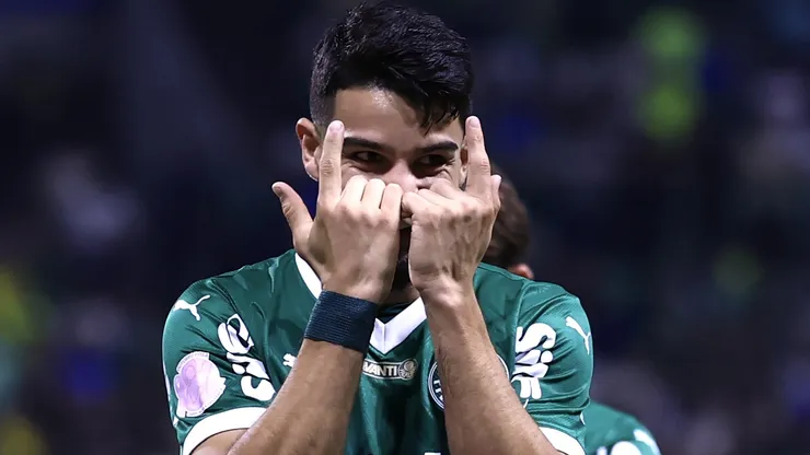 Flaco López comemora um de seus gols pelo Palmeiras. Foto: Marcello Zambrana/AGIF