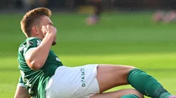 Bruno Fuchs, zagueiro do Palmeiras em partida pelo campeonato brasileiro (Foto: Rodrigo Valle/Getty Images)
