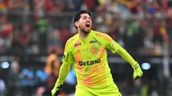 Rossi comemora diante do Palmeiras. Photo by Rodrigo Valle/Getty Images