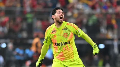Rossi comemora diante do Palmeiras. Photo by Rodrigo Valle/Getty Images