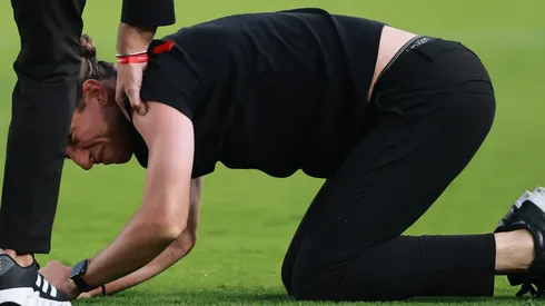 Filipe Luís, técnico do Flamengo em partida pelo campeonato brasileiro (Foto: Hector Vivas/Getty Images)