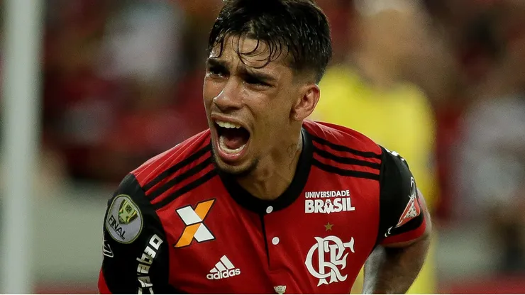 Lucas Paquetá comemorou o título do Flamengo.