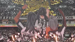 Torcida do Botafogo durante partida contra Palmeiras no estadio Engenhao pelo campeonato Brasileiro A 2025. Foto: Thiago Ribeiro/AGIF