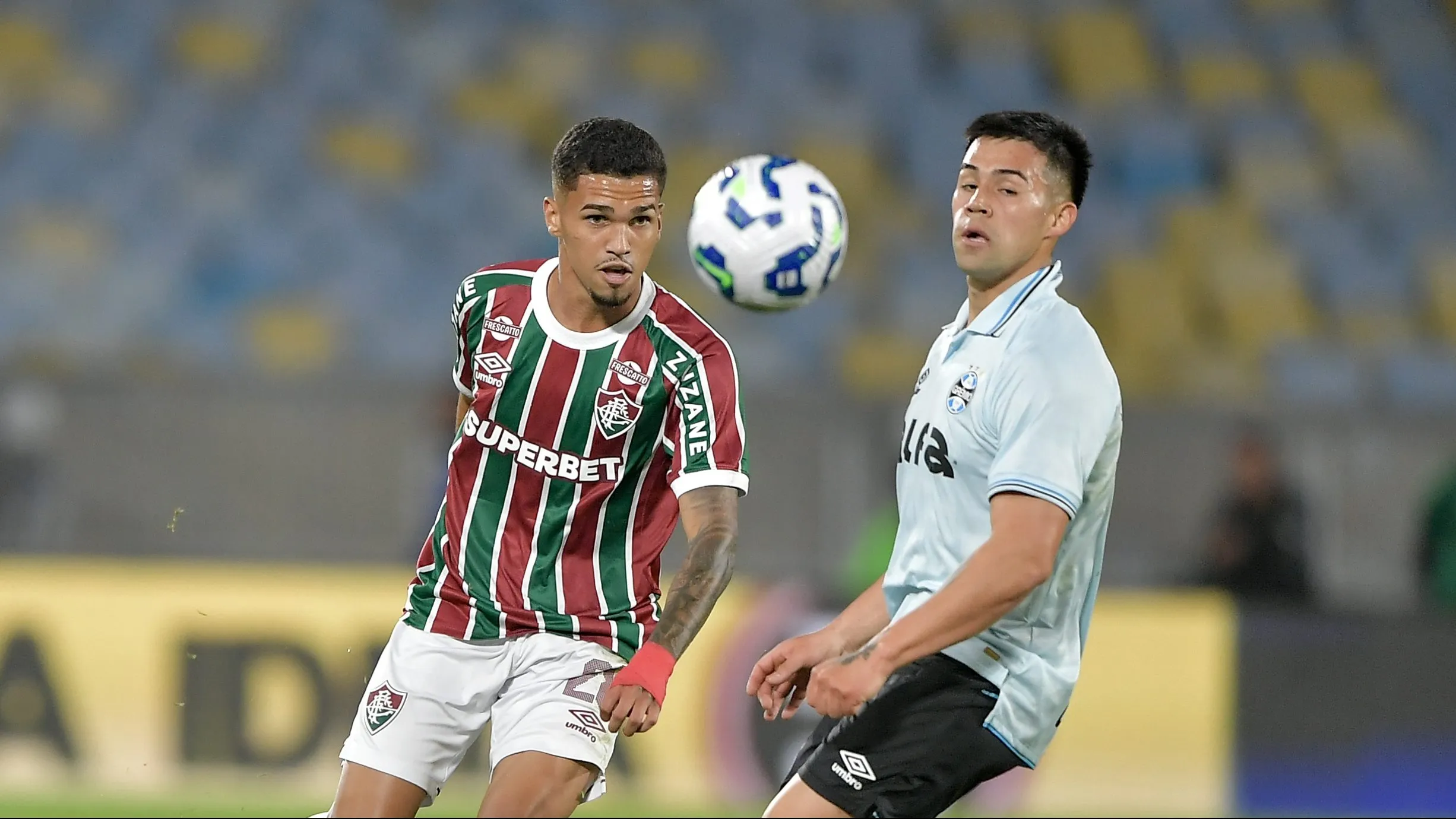 Riquelme jogador do Fluminense durante partida contra o Gremio no estadio Maracana pelo campeonato Brasileiro A 2025. Foto: Thiago Ribeiro/AGIF
