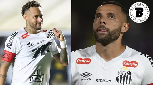 Neymar e Guilherme em ação pelo Santos - Fotos: Mauricio De Souza/AGIF e Anderson Romão/AGIF