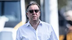 Presidente do Santos, Marcelo Teixeira durante treino na Vila Belmiro