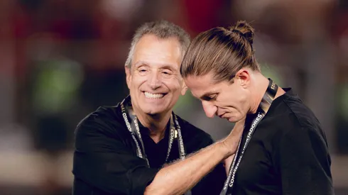 BAP parabenizando o técnico do Fla pelo título da Libertadores. Foto: Adriano Fontes/Flickr Flamengo