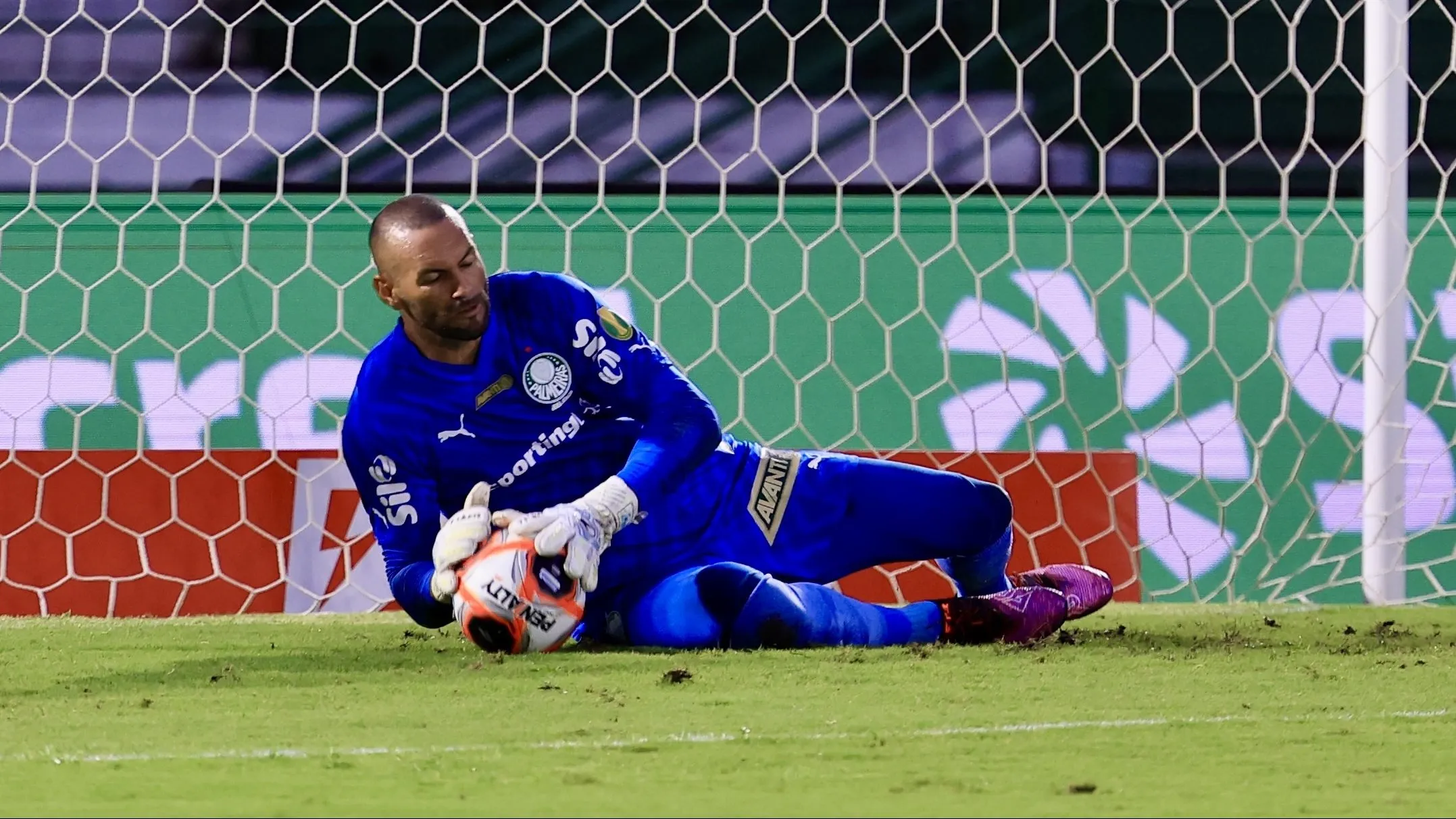 Weverton em ação pelo Verdão. O arqueiro segue depositário de toda confiança do Clube – Foto: Marcello Zambrana/AGIF