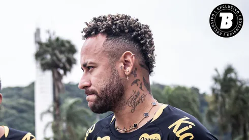 Neymar durante treinamentos no CT Rei Pelé