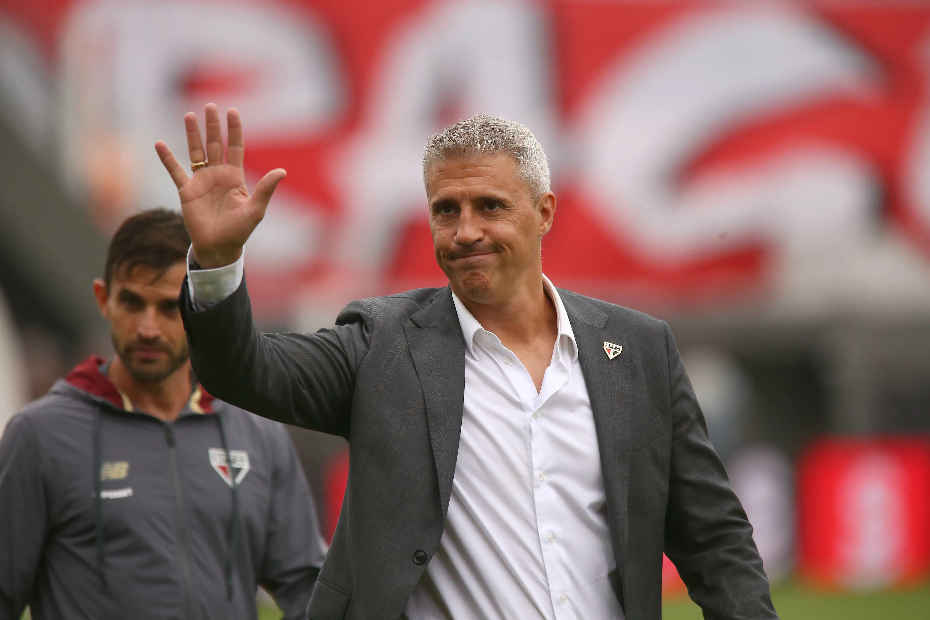 Hernán Crespo tecnico do Sao Paulo durante partida contra o Juventude no estadio Vila Belmiro pelo campeonato Brasileiro A 2025. Foto: Mauricio De Souza/AGIF