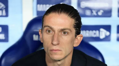 Filipe Luís, técnico do Flamengo em partida pelo campeonato brasileiro (Foto: Buda Mendes/Getty Images)