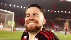 Jorginho durante comemoração no Maracanã