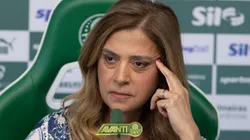 A presidente do Palmeiras leila pereira fala aos jornalistas sobre o caso de racismo sofrido pelo jogador do Palmeiras Luighi em jogo da Libertadores sub-20 antes de apresentacao oficial de Vitor Roque como jogador do Palmeiras em coletiva de imprensa realizada no CT Academia de Futebol. Foto: Ettore Chiereguini/AGIF