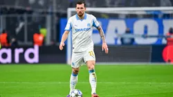 O meio-campista Pierre-Emile Højbjerg, do Olympique de Marseille, em ação, no Vélodrome | Crédito: Alamy Live News