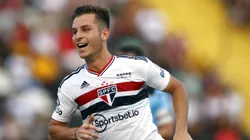 SP - Ribeirao Preto - 05/03/2023 - PAULISTA 2023, BOTAFOGO SP X SAO PAULO - Galoppo jogador do Sao Paulo comemora seu gol durante partida contra o Botafogo-SP no estadio Santa Cruz pelo campeonato Paulista 2023. Foto: Thiago Calil/AGIF