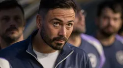 Davide Ancelotti, técnico do Botafogo, durante partida contra o Cruzeiro no estadio Mineirao pelo campeonato Brasileiro A 2025. Foto: Fernando Moreno/AGIF