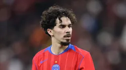 Vitinha em partida do PSG contra o Leverkusen (ALE)