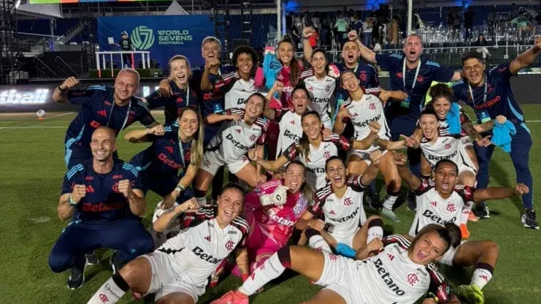 Jogadoras do Flamengo em torneio amistoso nos EUA